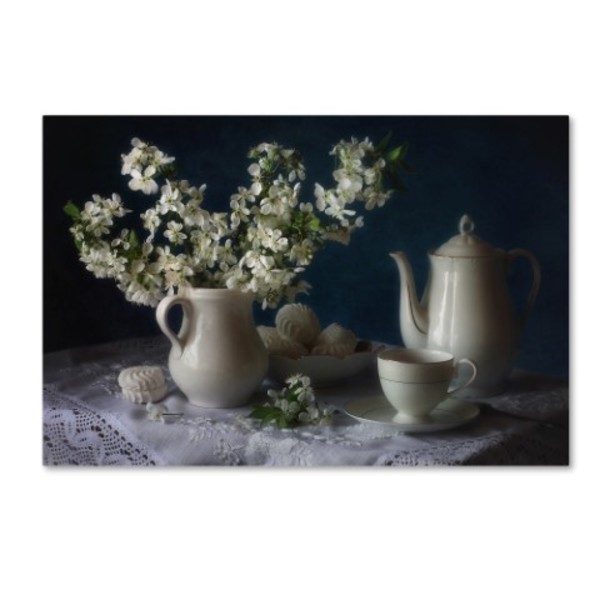 Trademark Fine Art Tatyana Skorohod 'Still Life with Spring Flowers' Canvas Art, 30x47 1X03581-C3047GG